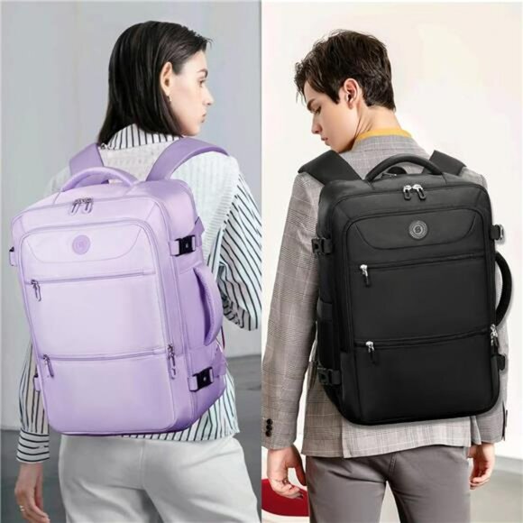 Extra large travel laptop backpack flight approved carry on bag for men women bl - Picture 2 of 8